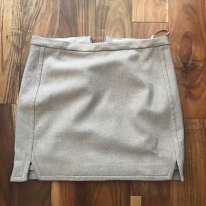 J Crew tan wool mini skirt, size 10